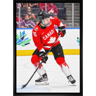 Connor Bedard Canada World Juniors - Framed Canvas - 22" x 31"-Premium canvas print with gallery-wrapped edges