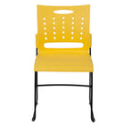 Flash Furniture HERCULES Series Sled Base Stack Chair with Air-Vent Back - Yellow-Multipurpose Stack Chair