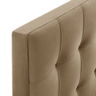 Modway Lily Stain-Resistant Performance Velvet Full Size Headboard - Taupe-Assembly Required