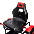 Aosom Kids Pedal Go Kart with Adjustable Seat and Rubber Wheels - Red-Colour: Red 