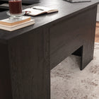 Sauder Tiffin Line L-Desk - Raven Oak-Meets BIFMA standard x55 for safety, durability, and structural performance
