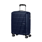 American Tourister Surftime Spinner Carry-on - Metallic Blue-Rugged ABS material is able to withstand the rigors of travel.