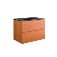 Modway Scenic 30" Wall-Mount Bathroom Vanity - Cherry/Black-Wall-Mount Bathroom Vanity Cabinet