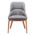 Zuo Ayr Dining Chair - Slate Grey - Set of 2-Cozy polyester linen fabric