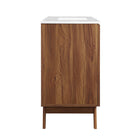 Modway Soma 48" Single Sink Bathroom Vanity - Walnut/White-Wood Grain Finish