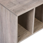 FurnitureR Side Shelf Bookcase - Brown -6