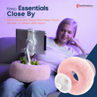 ShoppingAll 2-in-1 Tablet Holder with Detachable Plush Cushion for 4.7"-13" Phone/Tablet - Pink-Built-In Storage for Added Convenience - Comes with a detachable storage bowl, perfect for holding snacks, remotes, power banks, or small accessories while you watch, study, or work.