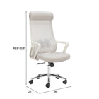 Zuo Jett High Back Office Chair - Light Grey-8