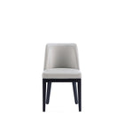 Manhattan Comfort Gansevoort 19" Modern Faux Leather Upholstered Dining Chair - Light Grey - Set of 4-Weight Capacity: 300 lb