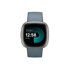 Google Fitbit Versa 4 Smart Watch - Waterfall Blue/Platinum Aluminium-Built in GPS: See real-time pace & distance without your phone using built-in GPS during outdoor runs, rides, hikes and more