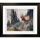 Wind River Bugler by Carl Rungius - Framed Print - 34" x 30"-High-quality art print professionally matted and framed