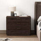 Manhattan Comfort Evelyn 32" Modern 3-Drawer Nightstand - Brown-Includes 3 Full Extension Drawers
