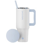 GROSCHE Aspen Insulated Water Tumbler with Handle - 40 oz. - Frost White-Triple-wall vacuum insulation