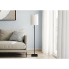 Monarch Specialties 62" H Floor Lamp - Black Metal / Ivory / Cream Shade-A convenient pull chain for an easy on/off mechanism holds a single light bulb up to 100W (not included) to easily illuminate a space and create an inviting ambiance