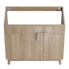 Modway Miles 36" Bathroom Vanity Cabinet - Oak-Tapered Rubberwood Legs