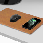 General Supply Goods + Co PU Leather Qi Charging Mouse Pad - Cognac-Product Standard: Qi Standard