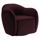 Modway Compose Performance Velvet Swivel Armchair - Mulberry-Stain-resistant Performance Velvet