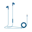 Basic Tech Wired In Earbuds with Volume Control And Mic - Sea Blue-Comfortable
