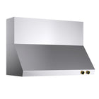 KUCHT KRH480-GL-C 48" 1200 CFM Wall Mounted Range Hood with Digital Controls - Stainless Steel/Gold-Stylish range hood comes with two stainless steel baffle filters that are also dishwasher friendly