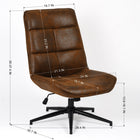 Homy Casa Relax Ergonomic Office Chair with Suede Fabric - Brown-Ideal for long hours of work or study with secure, non-slip seating