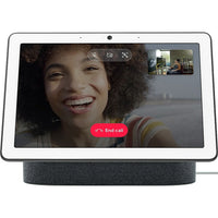 Google Nest Hub Max - Charcoal-You can make video calls or leave video messages with Duo (To make calls, Google Duo accounts required for you and call recipient). It’s hands-free, so just say, “Hey Google, call Grandma.” Google Photos automatically shows off your latest and greatest shots so family is never too far away