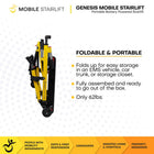 Mobile StairLift Genesis Portable Stairlift - Black-Safety head restraint and lap belt provide added user security