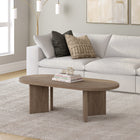 Hudson&Canal Alma 48"W Oval Coffee Table - Antiqued Grey Oak-Clean with a soft, dry cloth and no harsh chemicals or abrasive cleaning materials