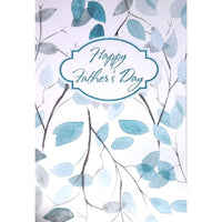 Mill Brook Studio 5-3/8" x 7-3/4" Father's Day Greeting Cards/Envelopes - Blue Leaves - 18 Pack-Premium quality greeting cards