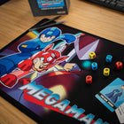 Kess Megaman KV3 Playmat-Protects your cards and game pieces while adding a vibrant Megaman aesthetic to your setup