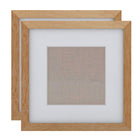 Decent Living Solid Wooden Picture Frame - 12" x 12" - Golden Teak - 2 Pack-Material: 100% Natural Solid Wood (Okan / Teak)