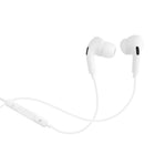 Basic Tech Wired In Earbuds with Volume Control And Mic - White-Volume control