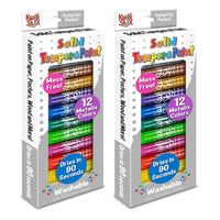 Kwik Stix Solid Tempera Paint Metalix Set - 12 Colours/Pack - 2 Pack-VIBRANT COLORS: These highly pigmented colours will bring a range of beautiful colours to all your crafts.