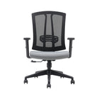 Brassex Milos Office Chair - Grey/Black-Slim profile