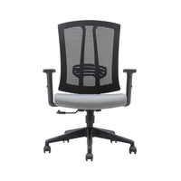 Brassex Milos Office Chair - Grey/Black-Slim profile