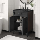 Modway Steamforge 24" Bathroom Vanity - Black-Ceramic Sink Basin