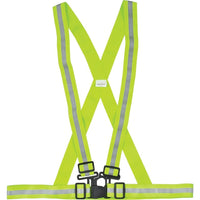 Zenith Safety Traffic Harnesses, High Visibility Lime-Yellow, Silver Reflective Colour, 2X-Large - 10 Pack-Colour: High Visibility Lime-Yellow