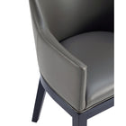 Manhattan Comfort Gansevoort 22.5" Modern Faux Leather Upholstered Dining Armchair - Pebble Grey-10