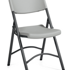 Offices to Go Lite-Lift Armless Folding Chairs - Set of 4 - Oyster Grey-Multi-purpose folding chair