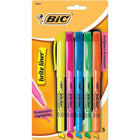 BIC Brite Liner Pen-Style Highlighters - Chisel Tip - Assorted Colours - 30 Pack-Convenient pen-shaped design