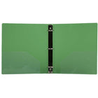 JAM Paper Plastic 1.5" 3-Ring Binder - Green-Quantity: Sold Individually | Made to be long lasting and resist tearing or bending, easy to clean.