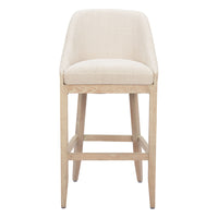 Zuo Calmo Barstool - Beige-Ergonomic and supportive footrest