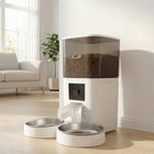 PawHut Automatic Pet Food Dispenser with HD Camera and App Control - White-Dual-band WiFi ensures stable connection for smooth 1080P live video streaming 