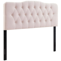 Modway Annabel Diamond Tufted Performance Velvet Full Headboard - Pink-Luxurious Full Headboard