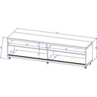 Manhattan Comfort Utopia 70.47" Modern TV Stand - White Matte-Ample Storage Space with Media Holes for Wire Management