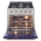 Kucht 30" KDF Series Pro Style Natural Gas Dual Fuel Range - Stainless Steel/Blue-2 Years Limited Manufacturer Warranty