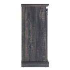 Manhattan Comfort Myrtle 60" Modern Fireplace - Black and Heavy Brown - Set of 2-Home Assembly Required. All Hardware Included