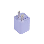 LOGiiX Vibrance Power Cube 30W USB-C Wall Charger - Lavender-Features lightweight design with foldable prongs for easy portability