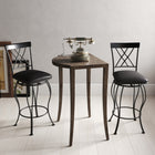 Homy Casa Classic Swivel 26" Counter Height Bar Stools with Black Faux Leather - 4 Pack-Easy Assembly: Simple to assemble with included tools and instructions.