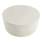 Modway Brion Round Indoor/Outdoor Patio Concrete Coffee Table - White-7