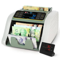 Kolibri Mixed Denomination Currency Counter (CAD/USD) with Advanced Counterfeit Detection-Multiple currencies. Supports USD, CAD, MXN, GBP and EUR